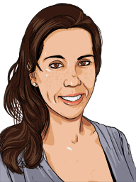 An illustrated portrait of Maria.