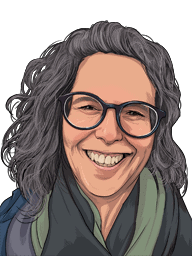 An illustrated portrait of Mary.