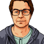 An illustrated portrait of Ryan.