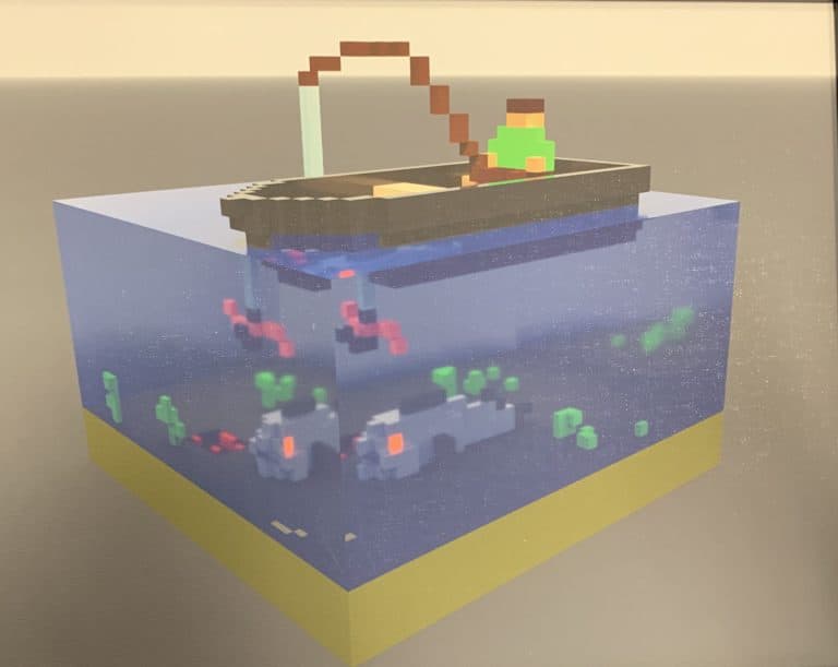 Community Showcase for Curve lake. Voxel art created by Tomson Knott.
